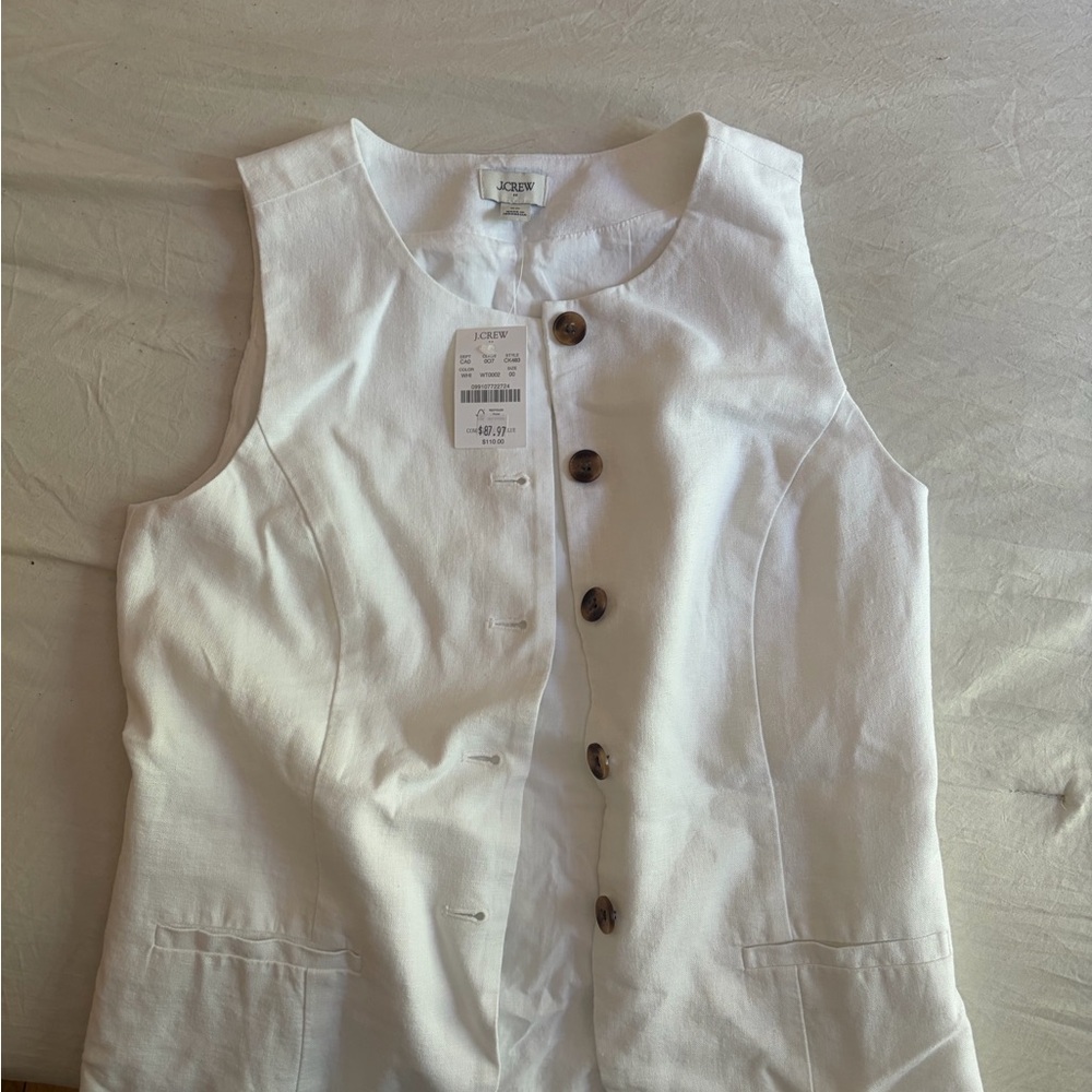 J.Crew White Collared Button Shirt